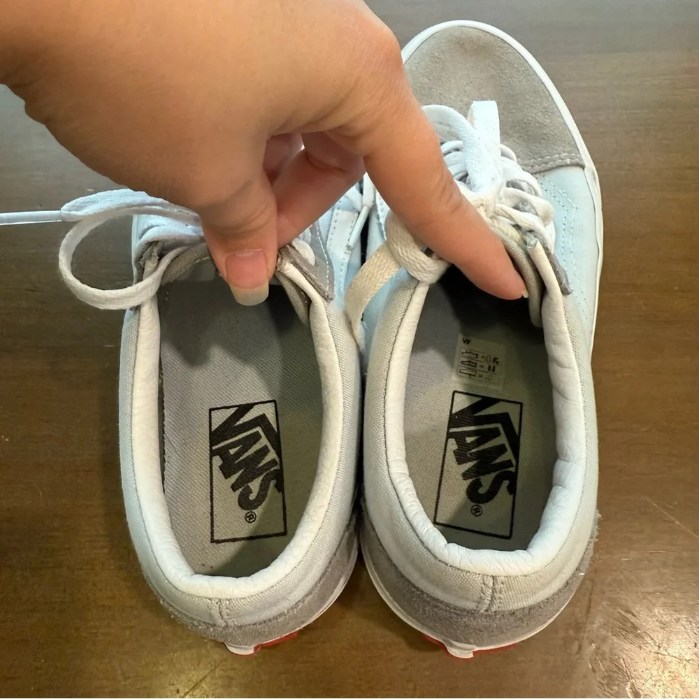 Vans Old Skool Drizzle Gray Light Blue Gray Flat Low Top Sneakers Womens 7.5 M6